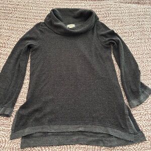 Anthropologie Maeve Gray Cowl Neck Sweater with Classic Knit